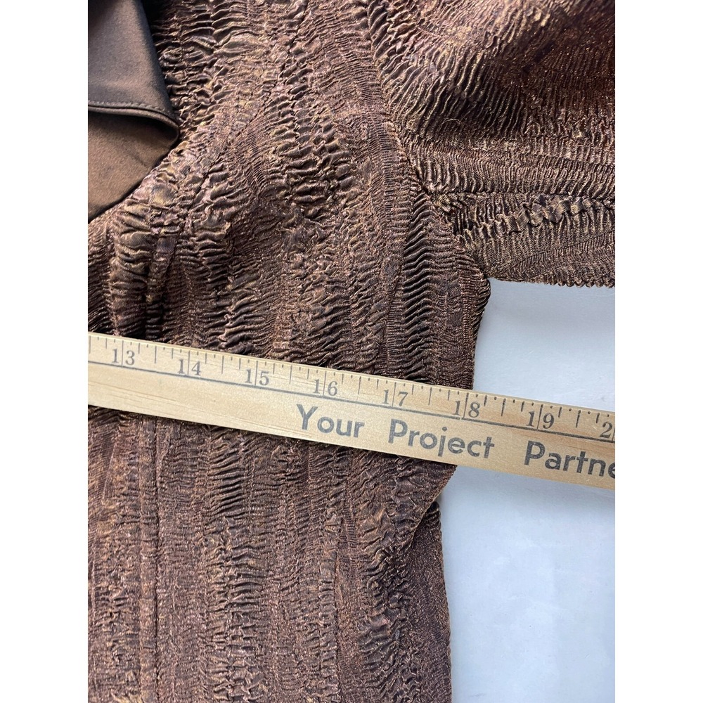 Juliana Jacket Women's Size 8 Brown Shoulder Pads Vintage Blazer Three Button - Picture 4 of 7